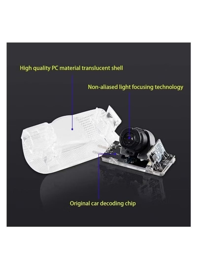 NOOA 4 Pack LED Car Door Logo Light Projector, Welcome Laser Lights Car Door Courtesy Lights 3D Logo Door Lights White LED Projector Lamps for RXESGXLSLXISGSRCUX Series Lexus Door Light Replacement - Image 4